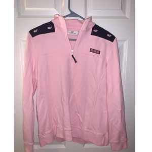 Pink Vineyard Vines Half Zip. Size Medium